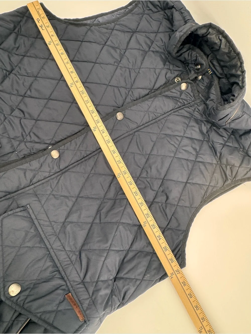 Polo Ralph Lauren Iconic Quilted Vest 2XLT Big Tall Navy Leather Trim